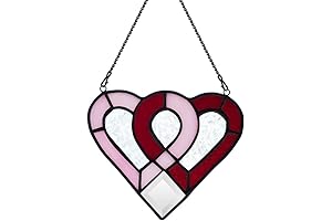 Heart Stained Glass Suncatcher Window Decoration