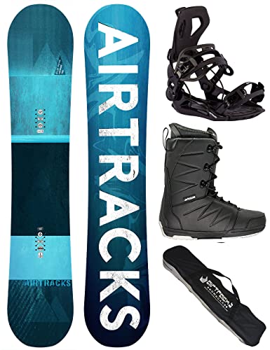 Airtracks Snowboard Set Tavola Blue Drifter Wide Hybrid Rocker Uomo 155 + Attacchi Master + Scarponi Star Black 41 + SB Bag