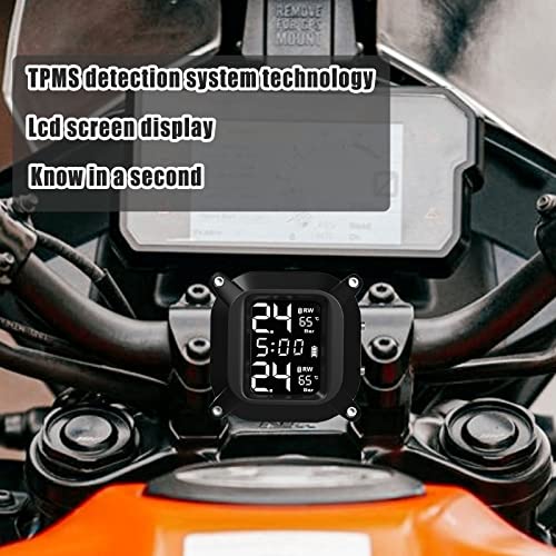 Tyre-Pressure-Monitor-Kikuo-Tpms-Tyre-Pressure-Monitoring-System-Car-Safety-Monitor-with-LCD-Display-2-External-Sensors-Motorcycle-Wireless-Adjustable-Angle-Tire-Pressure-Monitor-Sensor-Waterproof