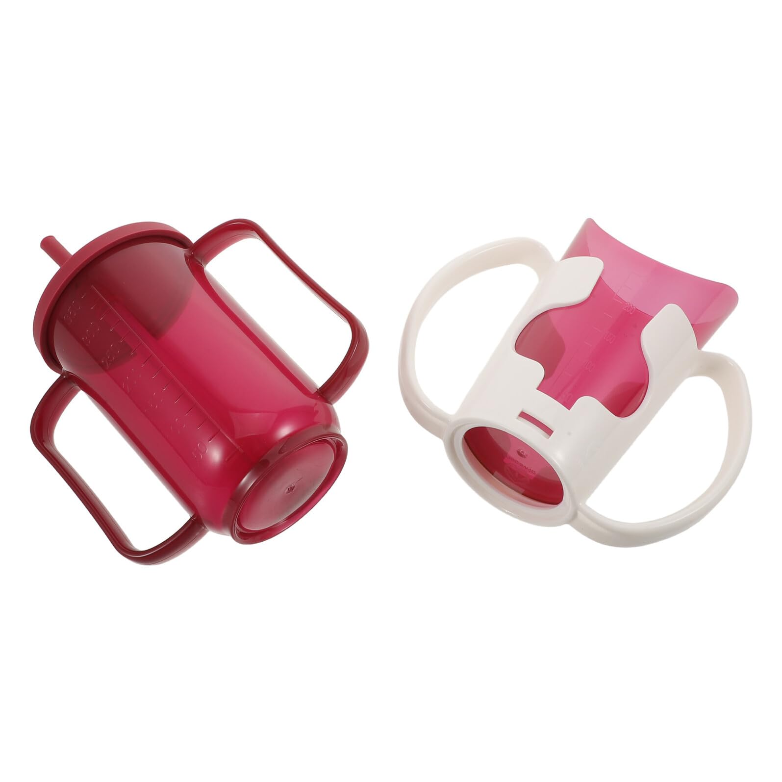 2 Piezas Taza Antigoteo para Adultos con Diseño Inclinado y Agarre Ergonómico Resistente Derrames Taza de Cuidado para Personas Mayores Encamadas y Pacientes Discapacitados Fácil