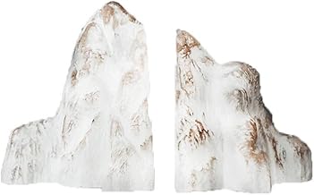 Suportes para livros rochosos, extremidades de livros, extremidades de livros para escritório, suportes de livros para prateleiras, suporte de livros para livros pesados, suporte de prateleira de livros (cor: branco)