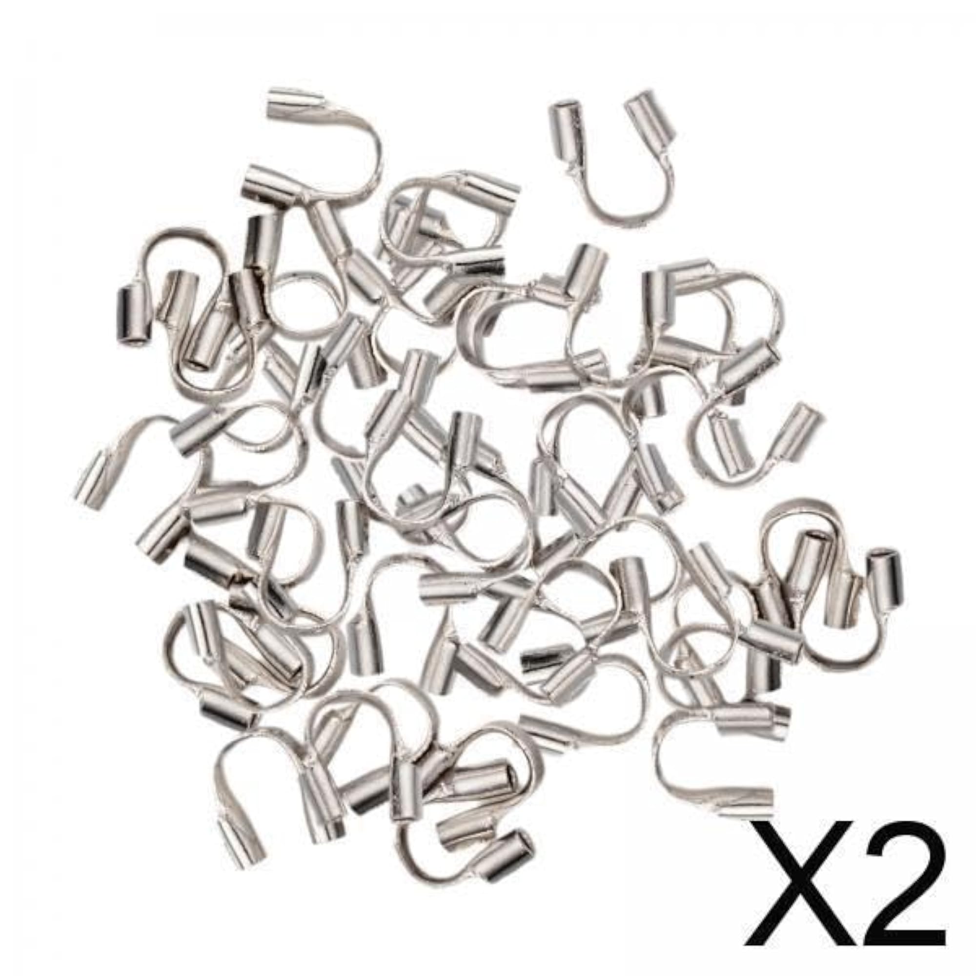 100Pcs Wire Guards Loops Cable Protector for Jewellery Making