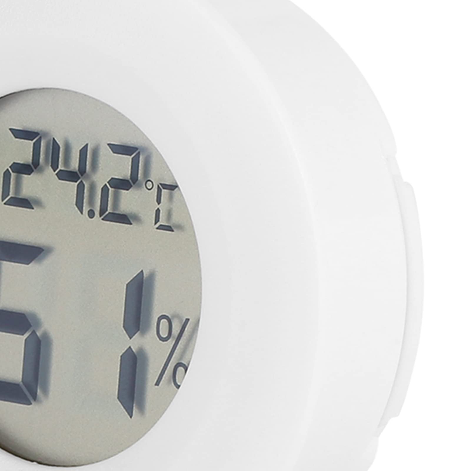 Monitor temperatury i wilgotności gadów LCD okrągły biały plastik termometr cyfrowy higrometr do małego akwarium jaszczurka pająk żółw terrarium zbiornik