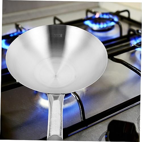Wok de acero inoxidable MAGICLULU con mango resistente al calor miniatura 7