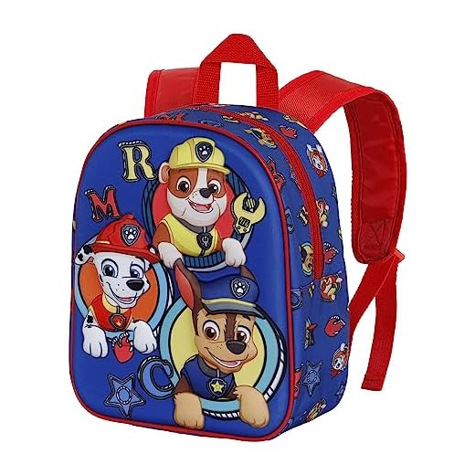 Paw Patrol La Patrulla Canina Works-Mochila 3D Mini, Azul, 20.5 x 25.5 cm, Capacidad 5 L