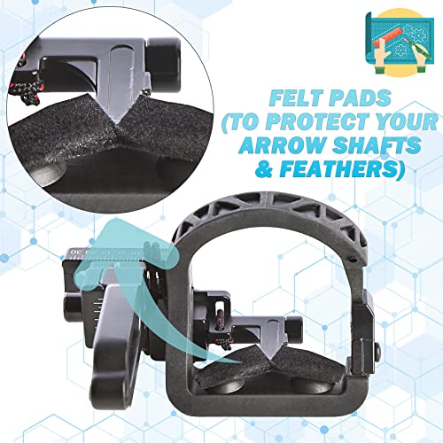 Zshjgjr High Speed Drop Away Arrow Rest - Metal Rubber Arrow Rest For Compound Bow, Maintain The Smoothness Of Arrow Shooting Compound Bow Arrow Rest (Felt Arrow Rest, Right Hand) #TOP3