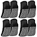 KYSUN 4 Paires Chaussettes Antidérapantes pour Femme et Homme,Chaussette Yoga Coton, Chaussette Respirant avec Grips pour Yoga Pilates Danse Fitness Sport Entraînement (Taille:40-45; Noire )