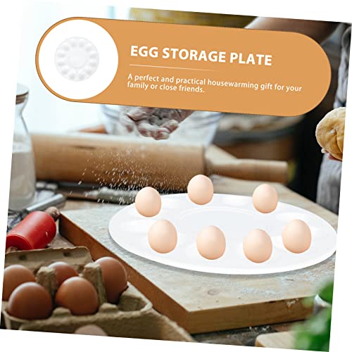 Bestonzon Deviled Egg Tray Mini Containers Utensil Tray Deviled Egg Serving Plate Porcelain Snail Oyster Dish Ceramic Deviled Egg Platter Escargot Plate Melamine Egg Plate Egg Storage Plate #TOP5