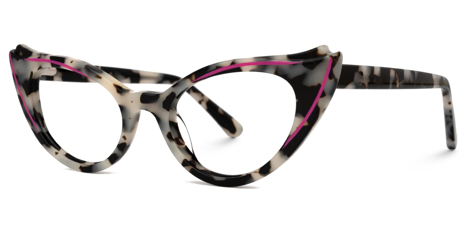 VOOGLAM Black Cat Eye Blue Light Blocking Glasses, Fashion Eye Glasses Frame for Women Anti Eyestrain & UV Aeneas Bakir