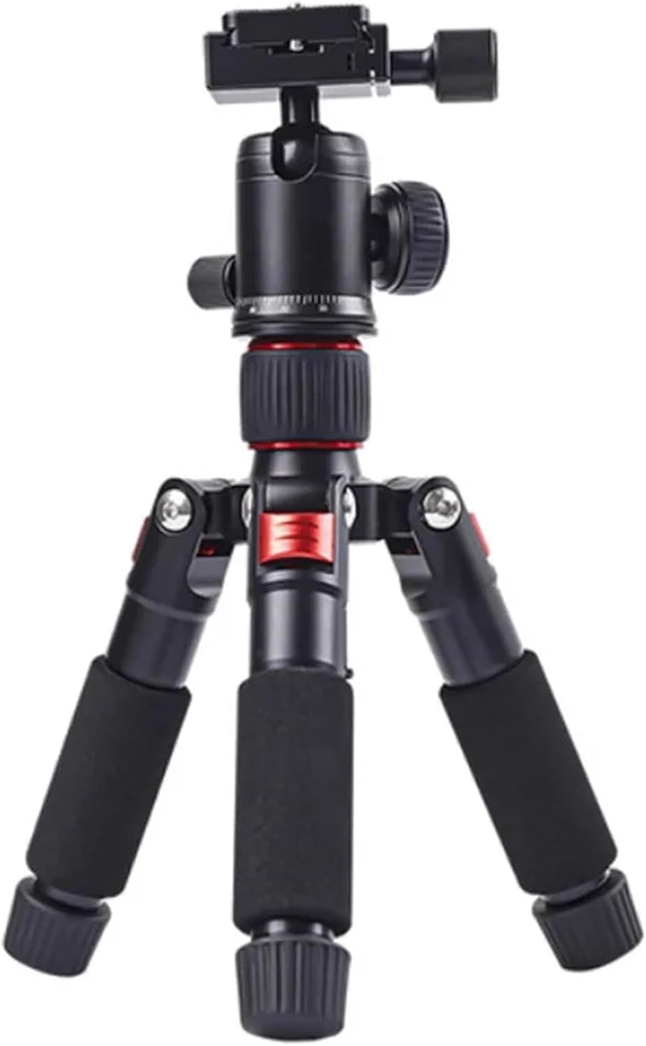 Compatible for Camera, Portable Tabletop Tripod with 360° Ball Head, Lightweight Mini Travel Stand(Red)