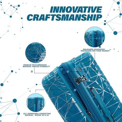 Image of Spider Trolley bag Single Small | Polycarbonate Hardshell | 8 Metallic | Large Polycarbonate Hardshell, Lightweight Expandable, 360 Rotatable Wheels, TSA Type Lock