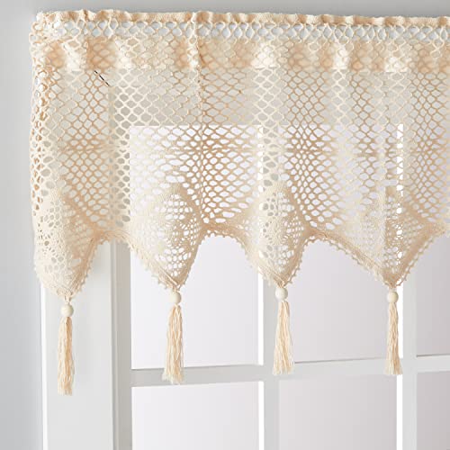 Skl Home By Saturday Knight Ltd. Fleetwood Valance, Natural, 50 Inches X 14 Inches #TOP2