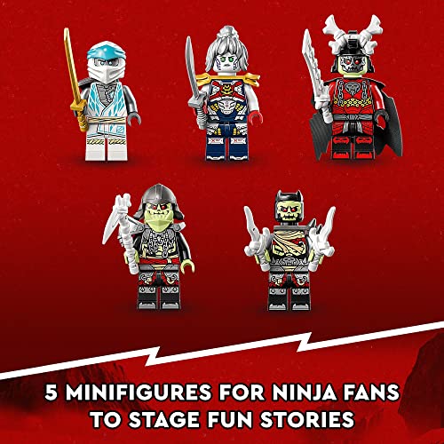 NINJAGO Zane 71786 Drago di ghiaccio Creature 71786 giocattolo drago 2 in 1 con personaggio guerriero, kit da costruzione per bambini con 5 personaggi - Lego - Immagine 3