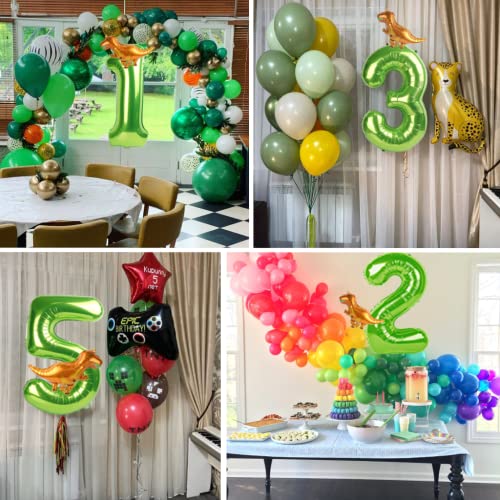 40 Inch Green Number 3 & Mini Dinosaur Balloon, 3Rd 3 Years Old Birthday Decorations For Boy, Dinosaur Balloon For Three Rex Birthday Party Decorations, Large Number 13 For Party Decorations #TOP3