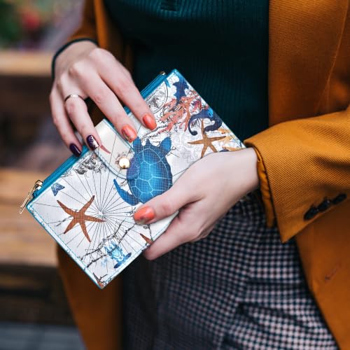 Image of Travelambo RFID Wallet Women Large Size Bifold Multi Card Wallet Case with Zipper Pocke Credit Card Holder for Women