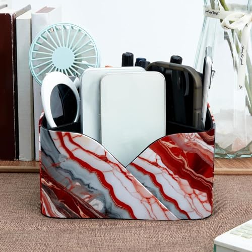 Boîte de rangement polyvalente marbre rouge contre le désordre - 7