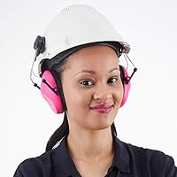 Vista 4 de Casco con cancelación de ruido, orejeras acoplables, bloqueo de sonido, protección auditiva para sitios de construcción, adaptadores