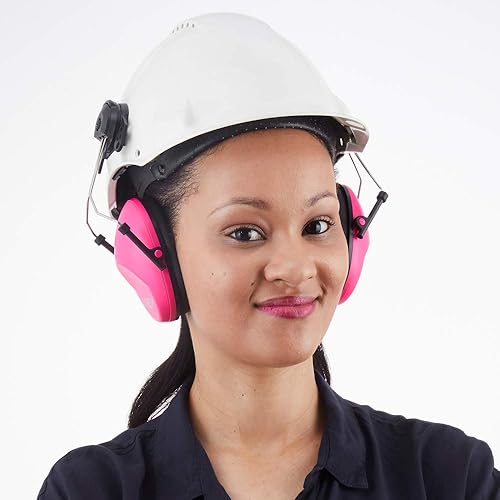 Miniatura 4 de Casco con cancelación de ruido, orejeras acoplables, bloqueo de sonido, protección auditiva para sitios de construcción, adaptadores