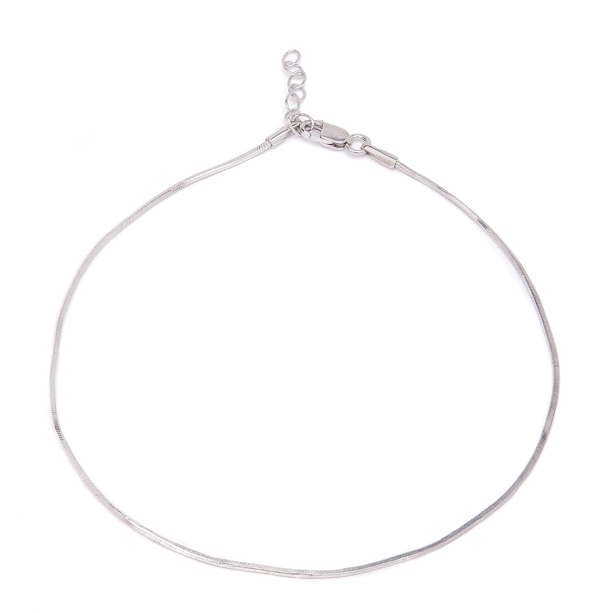 zavya 925 Sterling Silver Modest Minimal Rhodium Plating Chain Anklet (Single) | Gift for Women & Girls | 1 Year Plating Warranty-picture-40