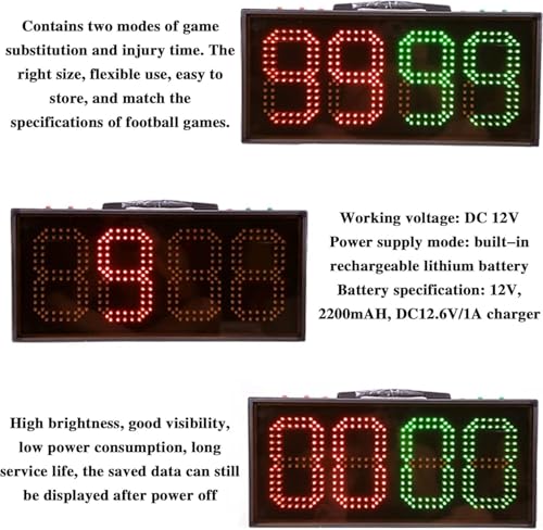 Tablero Sustitución Fútbol LED para Partidos Deporte miniatura 2