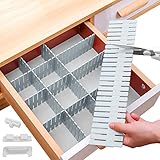 【Passt genau für deine Schublade】- Kürze die Teiler in die passende Länge oder verlängere sie mit den Verbindungsstücken. Sie können den DIY-Schnitt entsprechend der Größe Ihrer Schublade oder der gewünschten Trennung verwenden. Einfach zu installieren, keine Werkzeuge erforderlich.