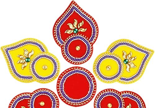 ARTISENIA Modak Multicolor Acrylic Diwali Rangoli Home Decor Diwali Gift for Home/Interior Handcrafted Floor Stickers/Wall Stickers/Wall Decoration/Floor Decoration