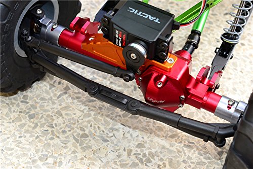 GPM Axial SMT10 Grave Digger (AX90055) Upgrade Parts Aluminum Front Or Rear Axle Housing Assembly Upgrade Version - 6Pcs Set Orange