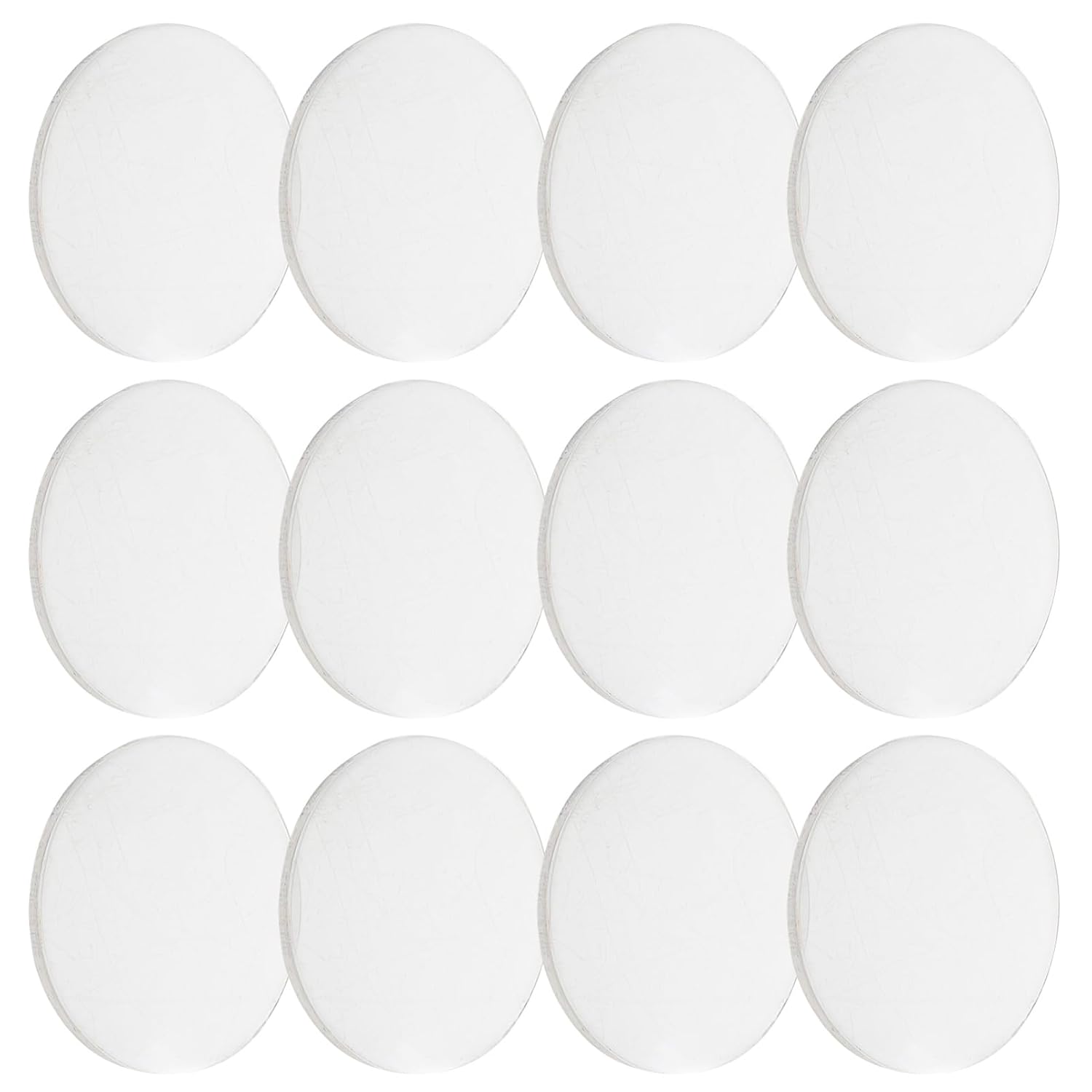 12Pcs Convex Lens, 1inch/2.5cm Diameter Convex Lens, Resin 3D Convex Lens VR Lens Film Field Mirror Magnifier, Transparent Optical Lens for Experiment and Teaching Activities