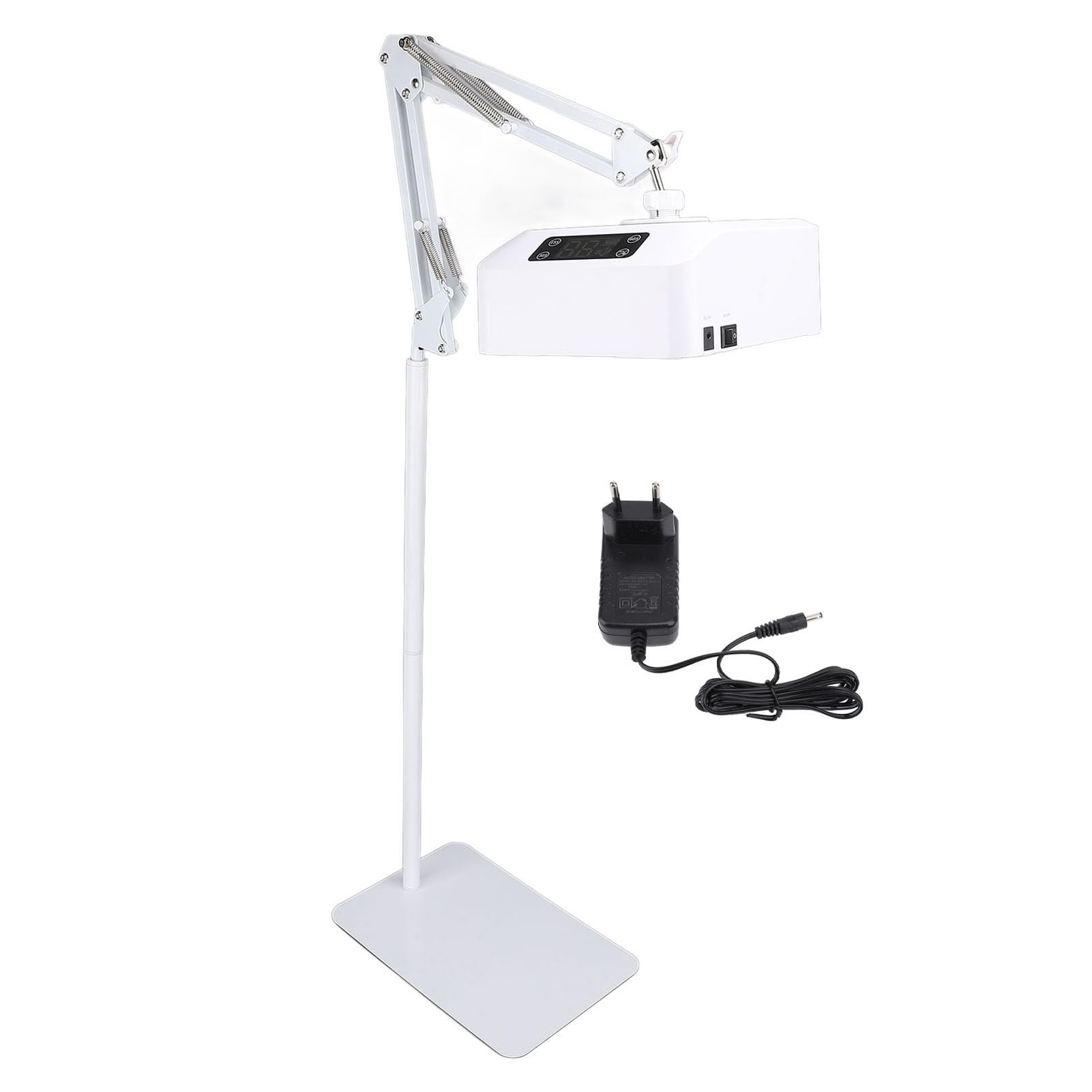 Lámpara de Uñas LED UV, Soporte Plegable, Giratorio 360°, 39 LED, Batería Recargable, Portátil para el Hogar y el Salón, para Mujeres, Temporizador, Batería de 6600 MAh (Enchufe