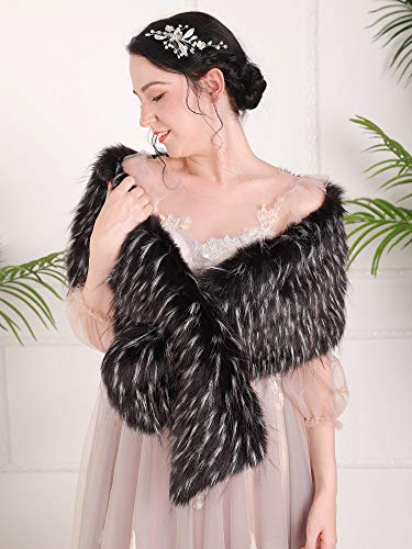 Bridal Sleeveless Faux Fur Bridal Wrap Wedding Fur Wraps and Shawls Shrug Fur Stole Shawl Cape Wedding Faux Fur Wrap2