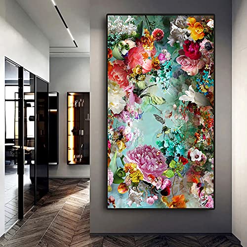 Kit diamond painting complet fleurs colorées 5D Instarry, une idée cadeau créative - 3