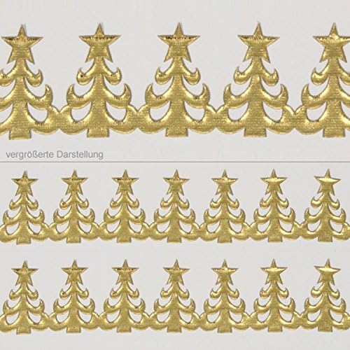 Christmas Tree Christmas Tree Christmas Tree Christmas Card Making Scrapbooking Christmas Cards Christmas Decoration Seklebo® Self-Adhesive Border – Christmas Trees Gold – 94508 25 – 20