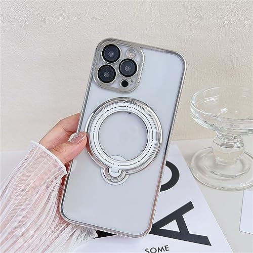 Étui transparent avec support pour iPhone 11 Pro Max argenté sans fil