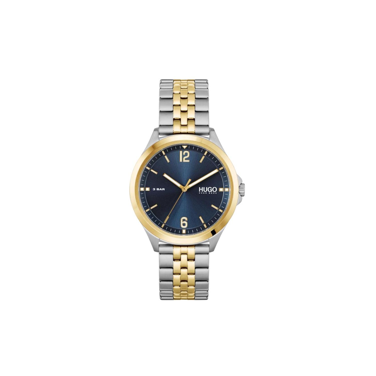 Men's Quartz Watch with Stainless Steel Strap, Two Tone, 20 (Model: 1530219)