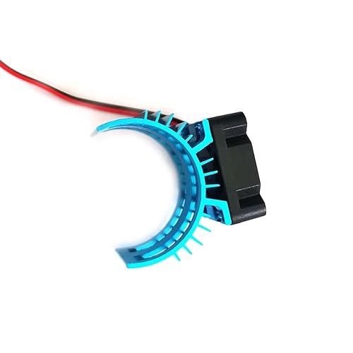 Miniatura 3 de DEVMO Disipador de calor de aleación con ventilador de enfriamiento de 5 V para 1/10 coche 540 550 3650 tamaño motor sin escobillas motor control