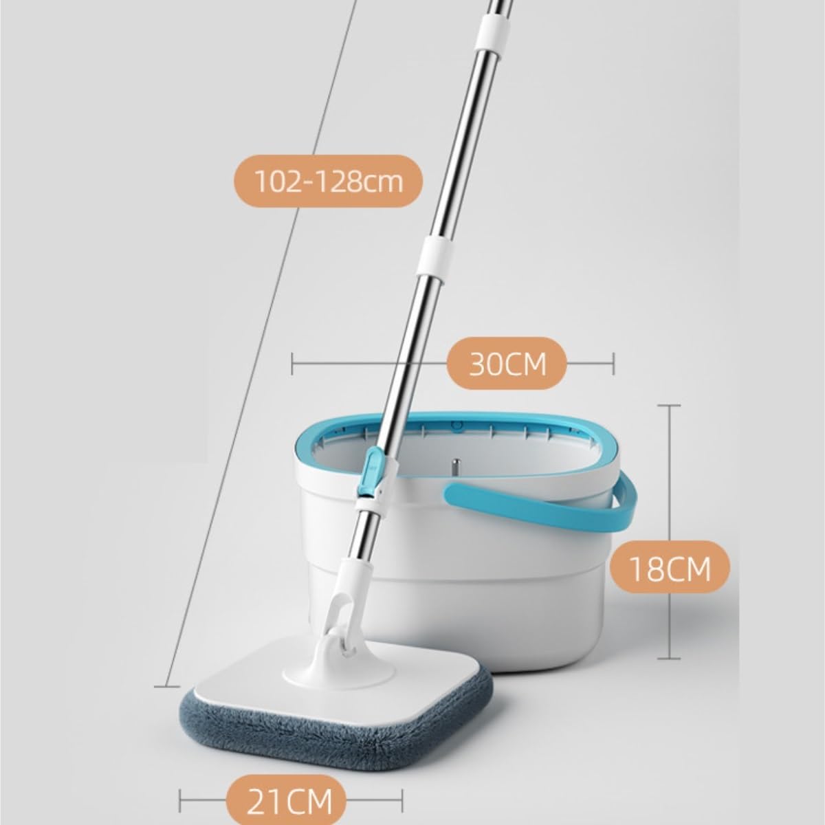 Fregona Fregona Absorbente De Agua, Herramienta Fregado Plano Giratorio For Lavado A Mano For Uso Doméstico Limpieza Suelo