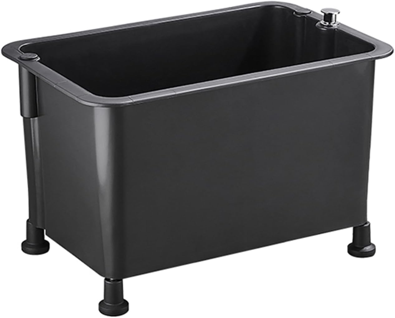 Freestanding Floor Commercial Mop Sink,Movable Mop Buckets,Commercial Rectangular Mop Bucket,Plastic Mop Sink Service Basin With Drain Botton,for Garden Garage Schools Mall(60cm/24in)