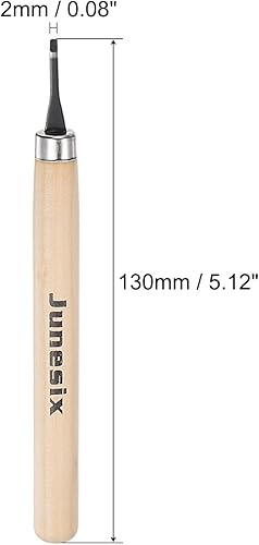 Miniatura 2 de uxcell Cuchillo de tallado de madera, cincel de herramienta de acero al carbono 50# de 0.079 in, pequeño y plano para escultura de manualidades,