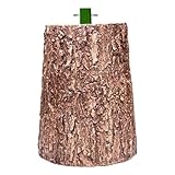 Nataland Base Tronco per Albero di Natale con Effetto Legno Naturale, Supporto Decorativo Robusto e Stabile con Aggancio Universale per Alberi Fino A 270 cm