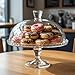the mask el turko Glass Cake Plate with Dome, Clear Glass Cake Plate, Multifunctional Serving Plate, Elegant Dessert Display for Cakes, Cupcakes, Fruits & Parties (Cake Stand= (Ø:12.7'', H: 9.4''))