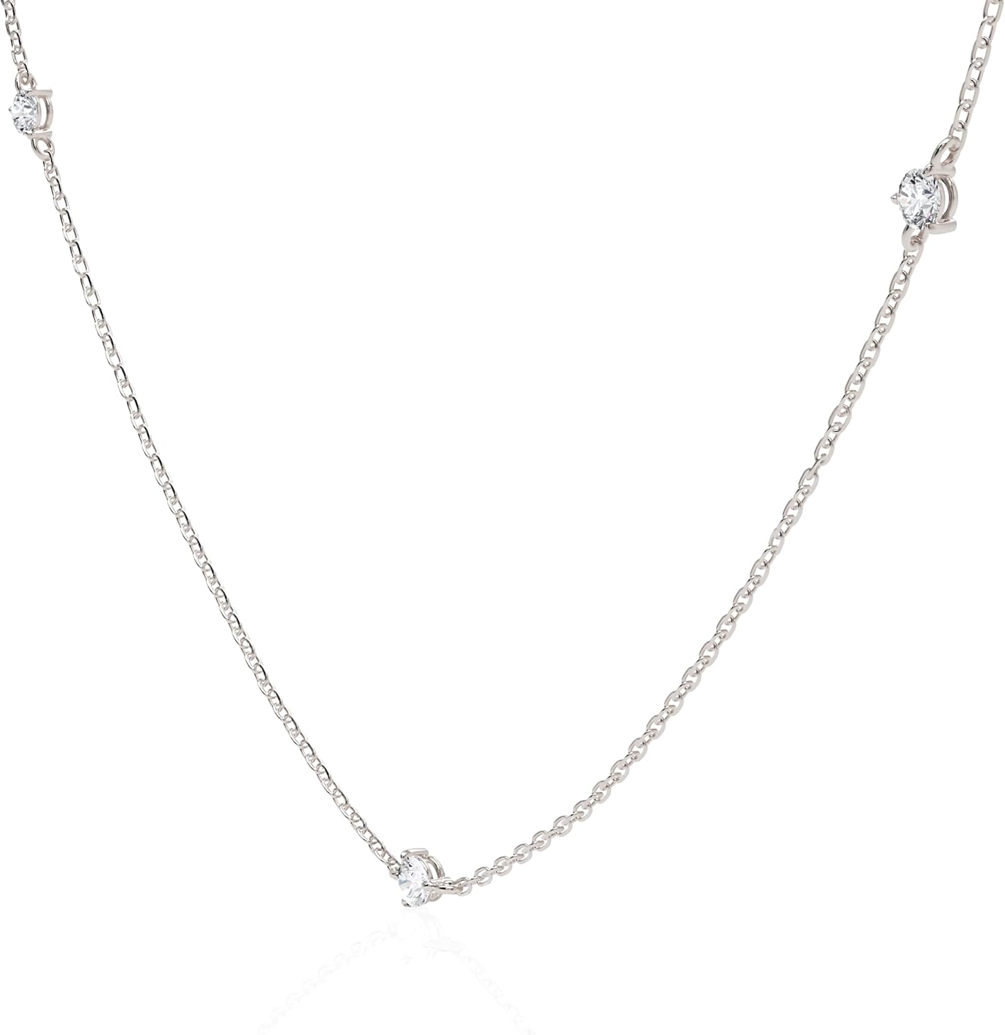 Minimalist Diamond Necklace for Women - Handmade 14k Solid Gold Necklace with Bright 0.025ct Diamonds, Dainty Shimmer Chain, Available in Various Lengths, Suitable for Women