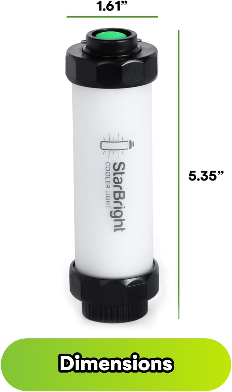 StarBright Rechargeable Cooler Light with USB Charging - Cooler Light for YETI, RTIC, Igloo, Coleman - Waterproof LED - No Installation Required - 5.35x1.61x5.35 Inches - Durable for Outdoor Use
