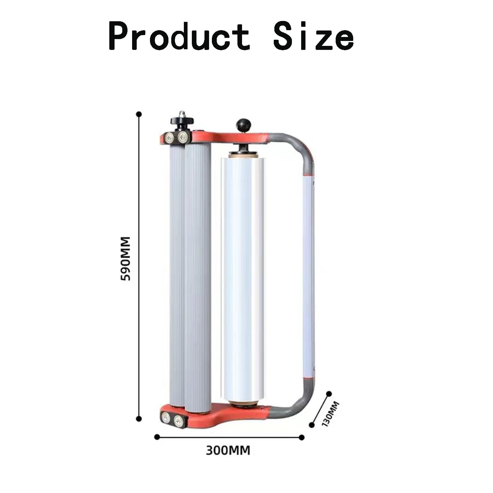 Dispensador de Film Estirable Manual de 500 mm de Ancho - Máximo Diámetro de Film 157 mm para Envolver Alimentos en Restaurantes y Supermercados