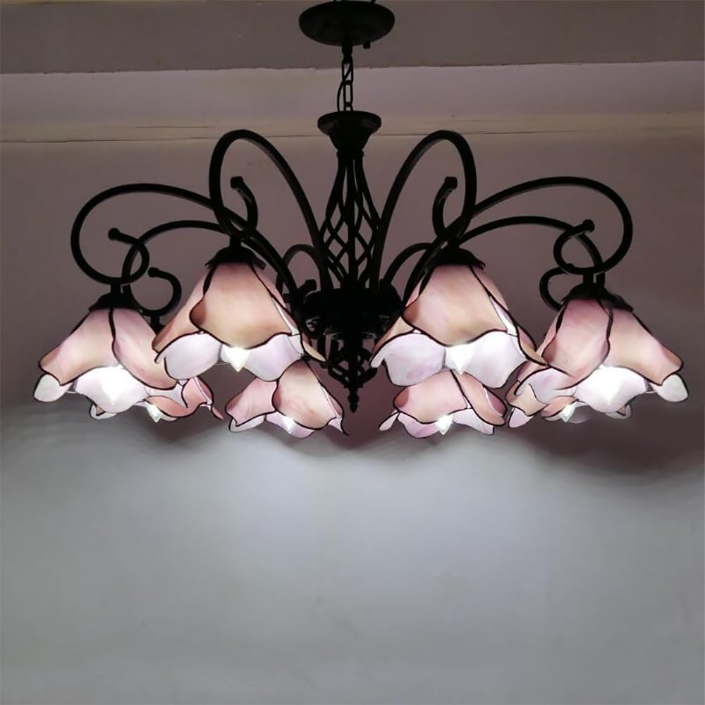 FZQSXAZU American Retro Chandelier LED Mediterranean Sea Creative Cafe Living Room Restaurant Bedroom Villa Hotel Pendant Lights+ (A 8 Lights)