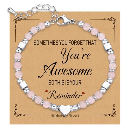 Zerobe Fashion Heart-Shaped Bracelet for Teen Girls – Dainty Adjustable Friendship Bracelet, Unique Gifts for Bestie, Women, Teenager, Mom on Graduation, Birthday, Mother’s Day