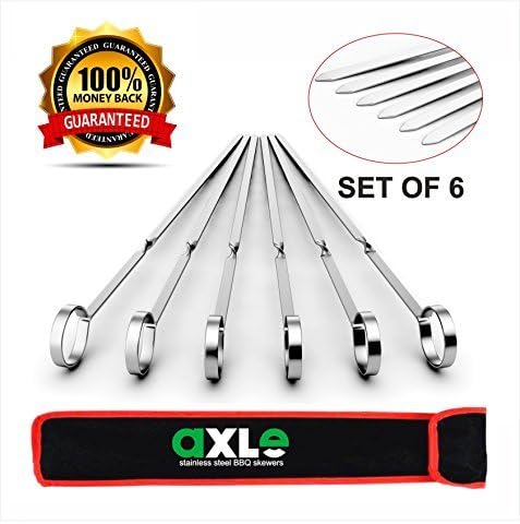 BBQ Skewers Stainless Steel 19" Shashlik, Shish Kebab, Kabob