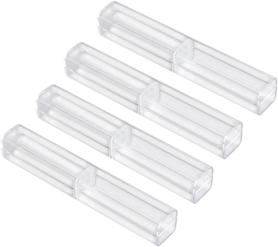 SagaSave 4Pieces Pen Gift Boxes Plastic Pen Bulk Cases Empty Storage Transparent Single Holder Container for Office Business Gifts Anniversaries Celebrations Supply