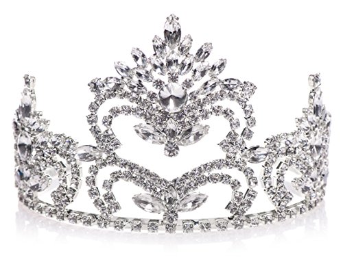 Anderson’s Penelope Tiara, 3-5/8 Inches High, Gold Rhinestone Crown, Prom