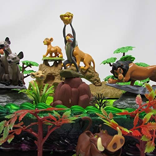 Ensemble De Decoration Pour Gateau D Anniversaire Roi Lion Comprenant Mufassa Zazu Pumbaa Scar Timon Nala Simba Et Pierres Decoratives Herbe De Safari Et Arbre De Vie Amazon Fr Cuisine Et Maison