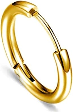 Trend Collection Unisex Cerrahi  elik Gold Renk 12 Mm Halka K pe,Gold Tek Ebat